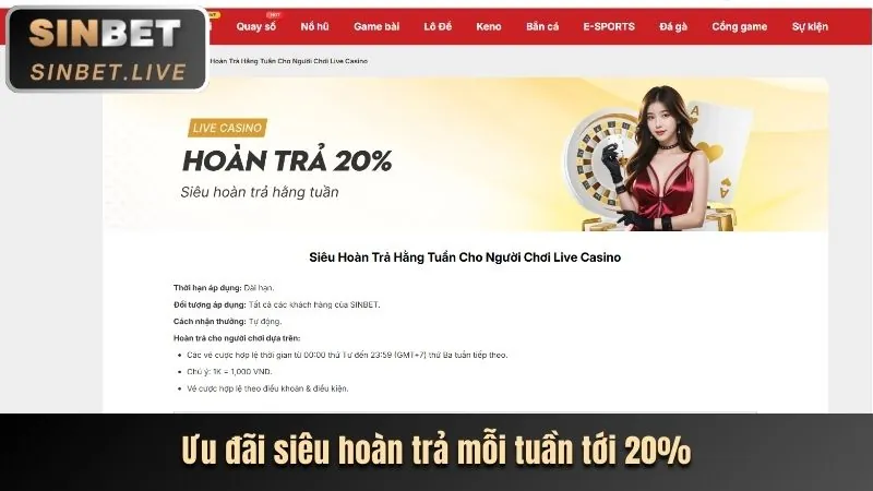 Chương trình hoàn trả hàng tuần tại 1133win code
